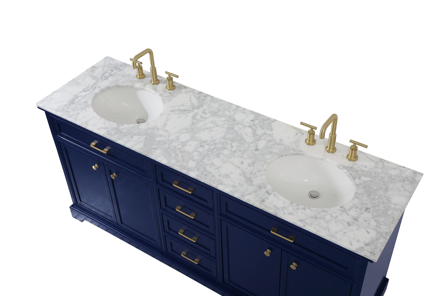 72 inch Double Bathroom Vanity in Blue - BC150D7235BL