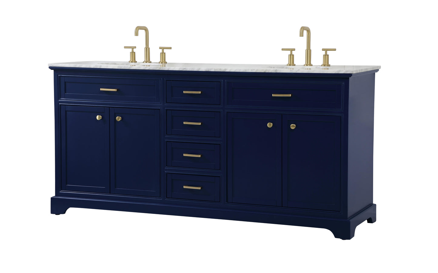 72 inch Double Bathroom Vanity in Blue - BC150D7235BL