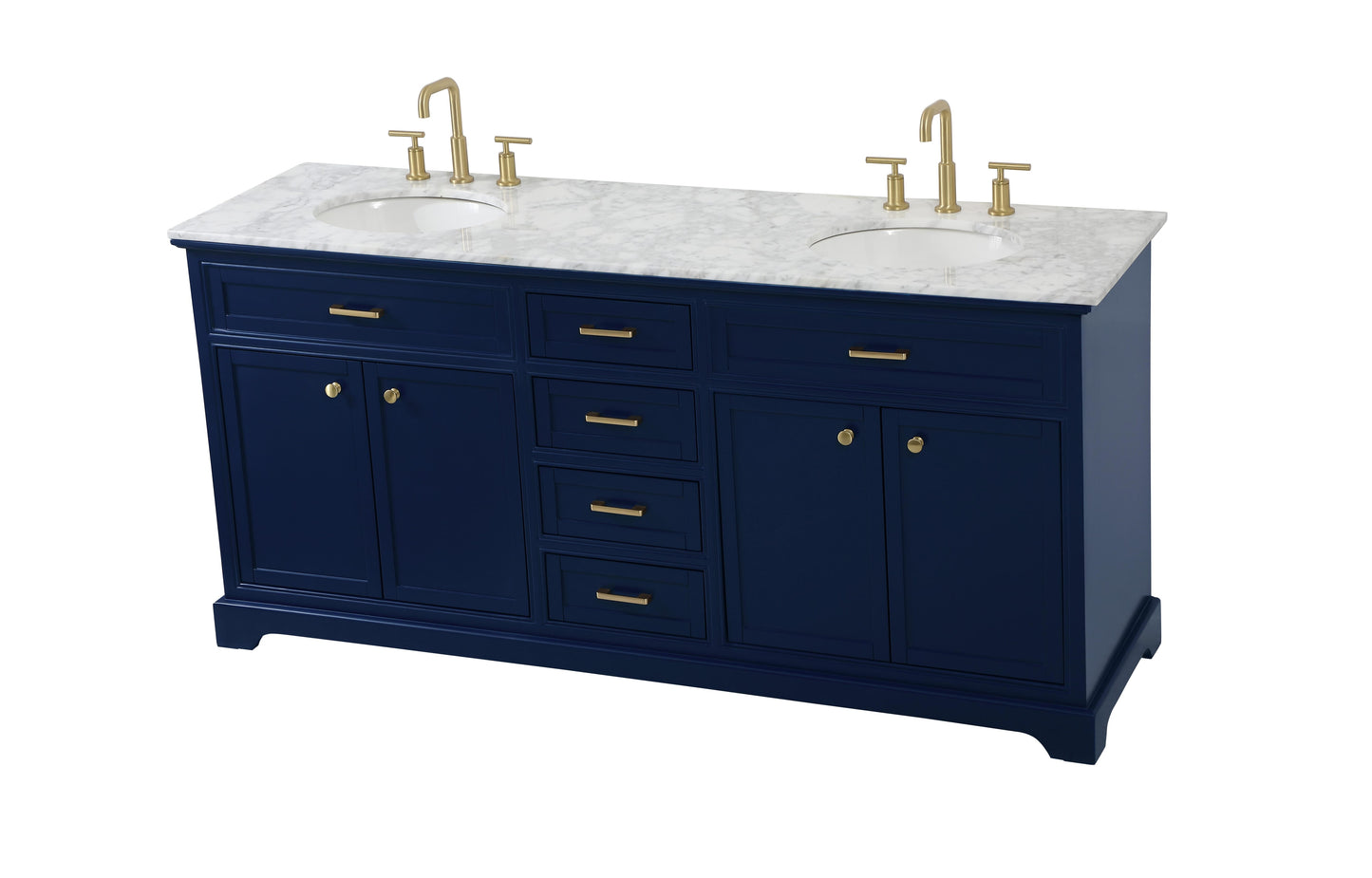 72 inch Double Bathroom Vanity in Blue - BC150D7235BL