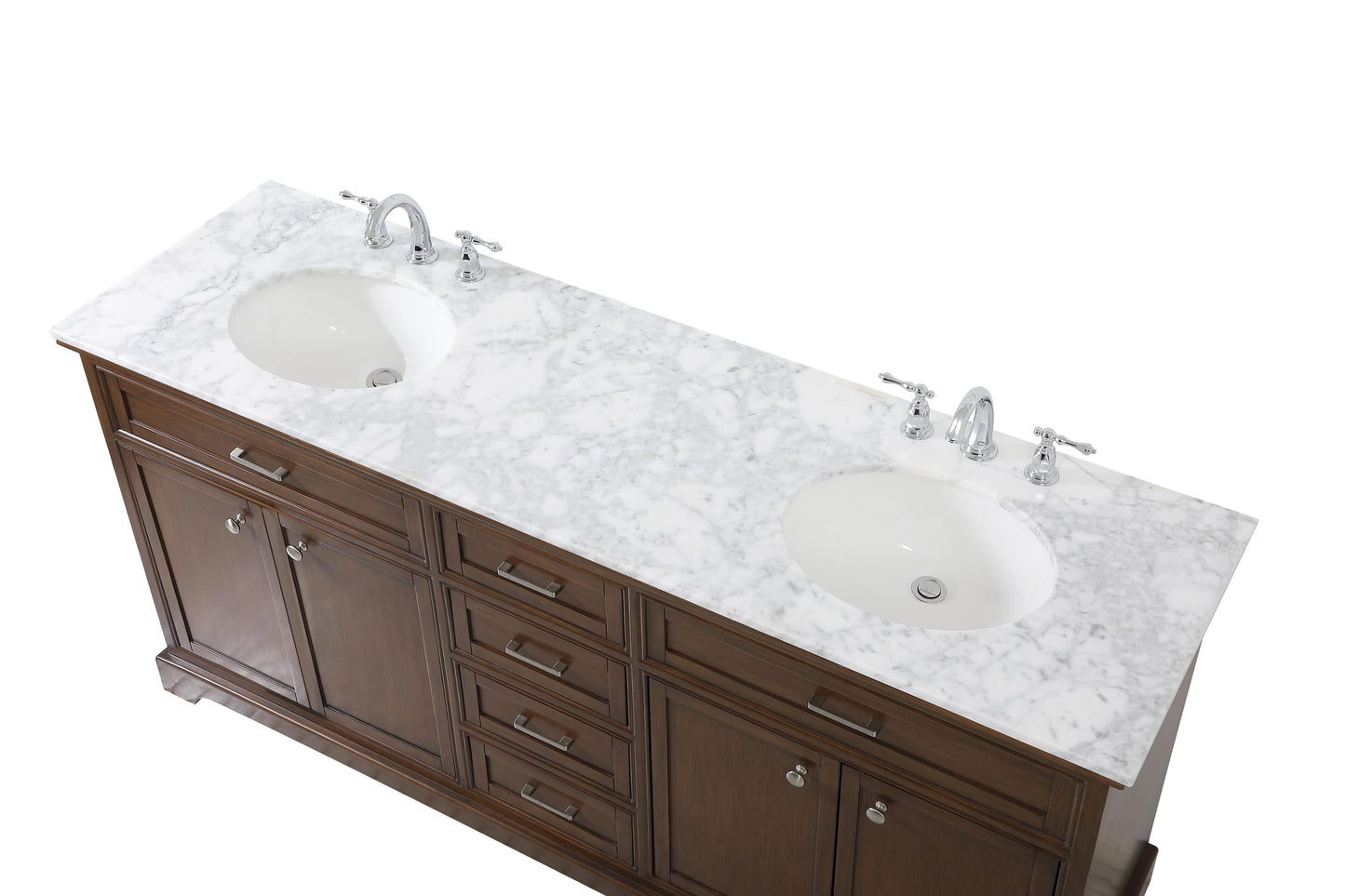 72 inch Double Bathroom Vanity in Teak - BC150D7235TK