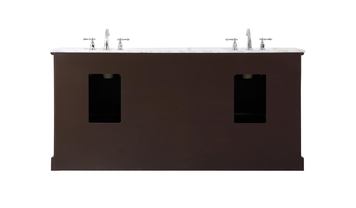 72 inch Double Bathroom Vanity in Teak - BC150D7235TK