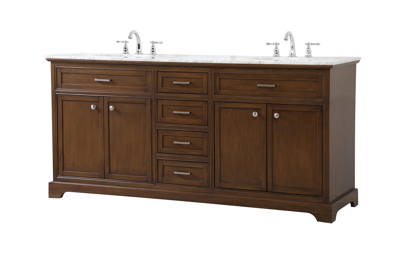 72 inch Double Bathroom Vanity in Teak - BC150D7235TK