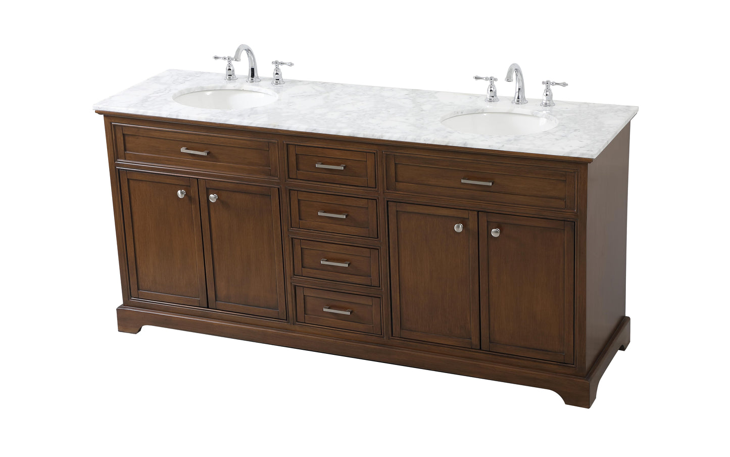 72 inch Double Bathroom Vanity in Teak - BC150D7235TK