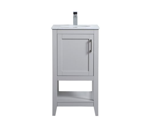 18 inch Single Bathroom Vanity in Grey - BC1601834GR