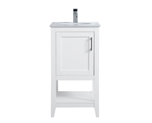 18 inch Single Bathroom Vanity in White - BC1601834WH