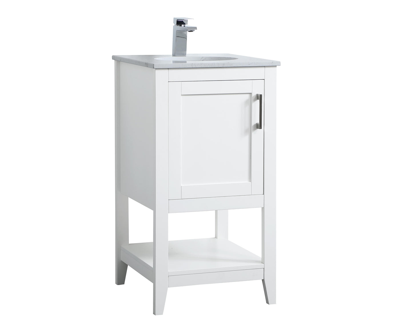 18 inch Single Bathroom Vanity in White - BC1601834WH