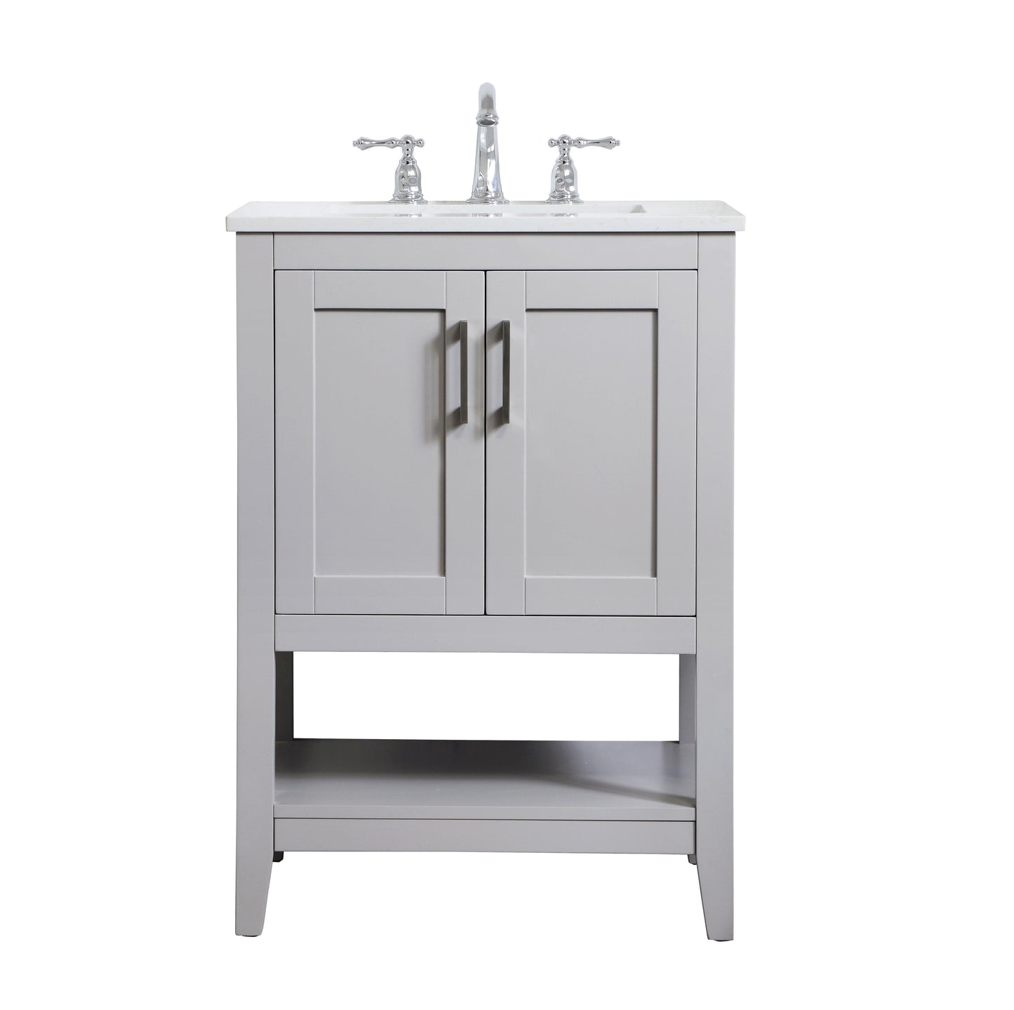 24 inch Single Bathroom Vanity in Grey - BC1602434GR