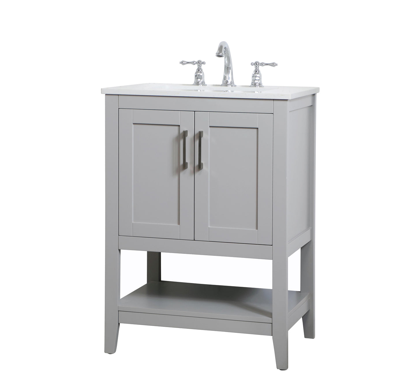 24 inch Single Bathroom Vanity in Grey - BC1602434GR