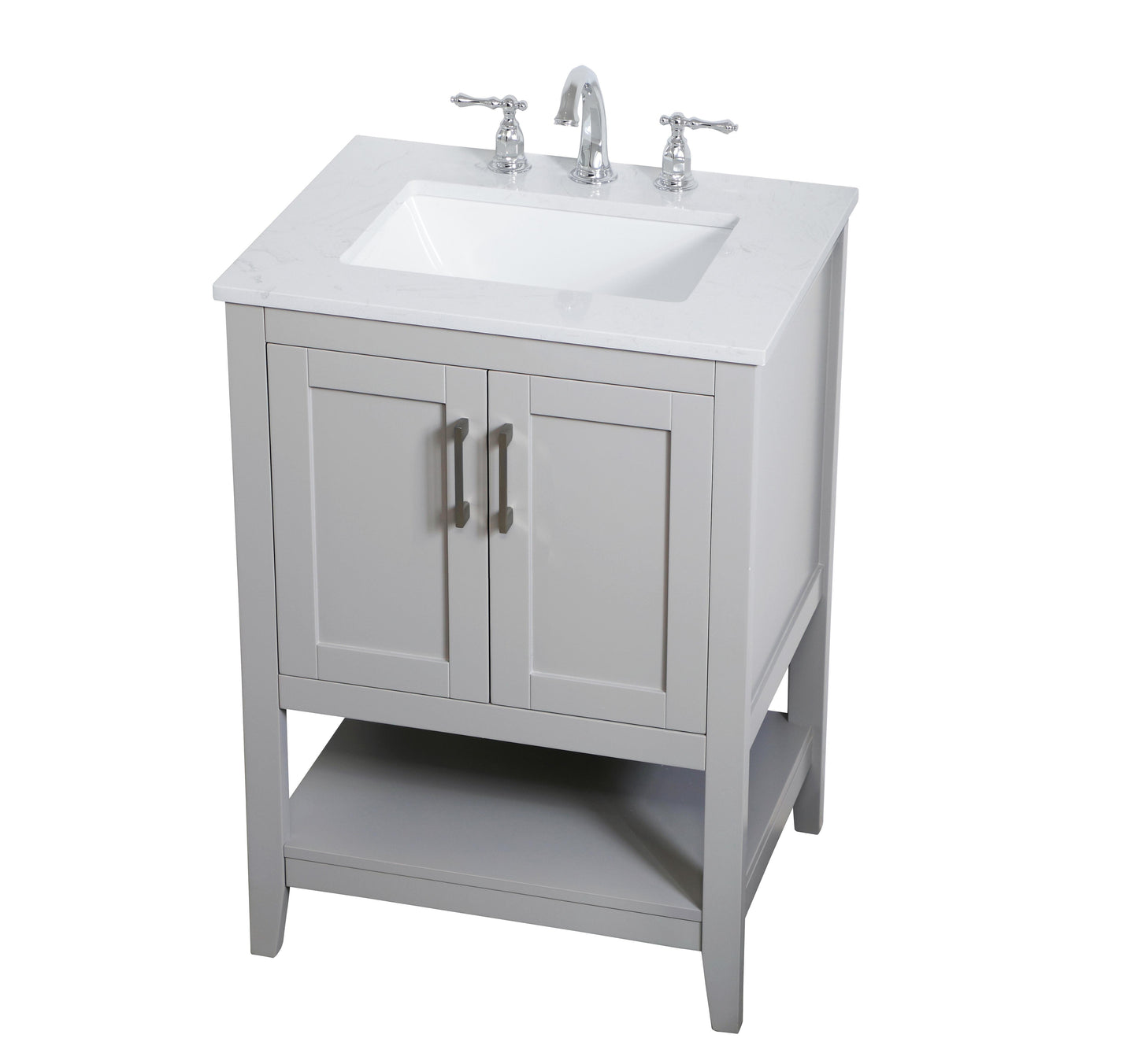 24 inch Single Bathroom Vanity in Grey - BC1602434GR