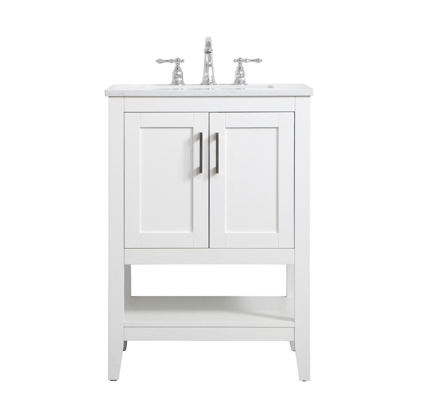 24 inch Single Bathroom Vanity in White - BC1602434WH