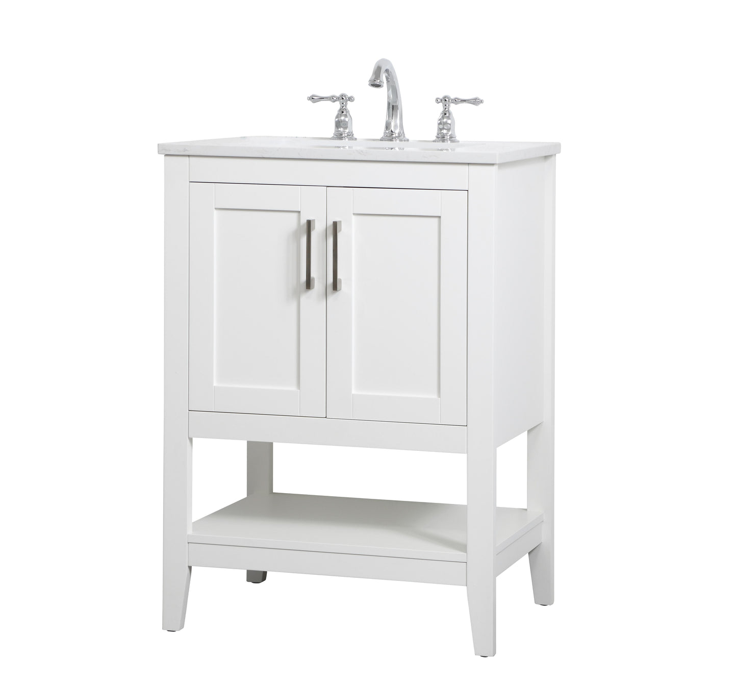 24 inch Single Bathroom Vanity in White - BC1602434WH