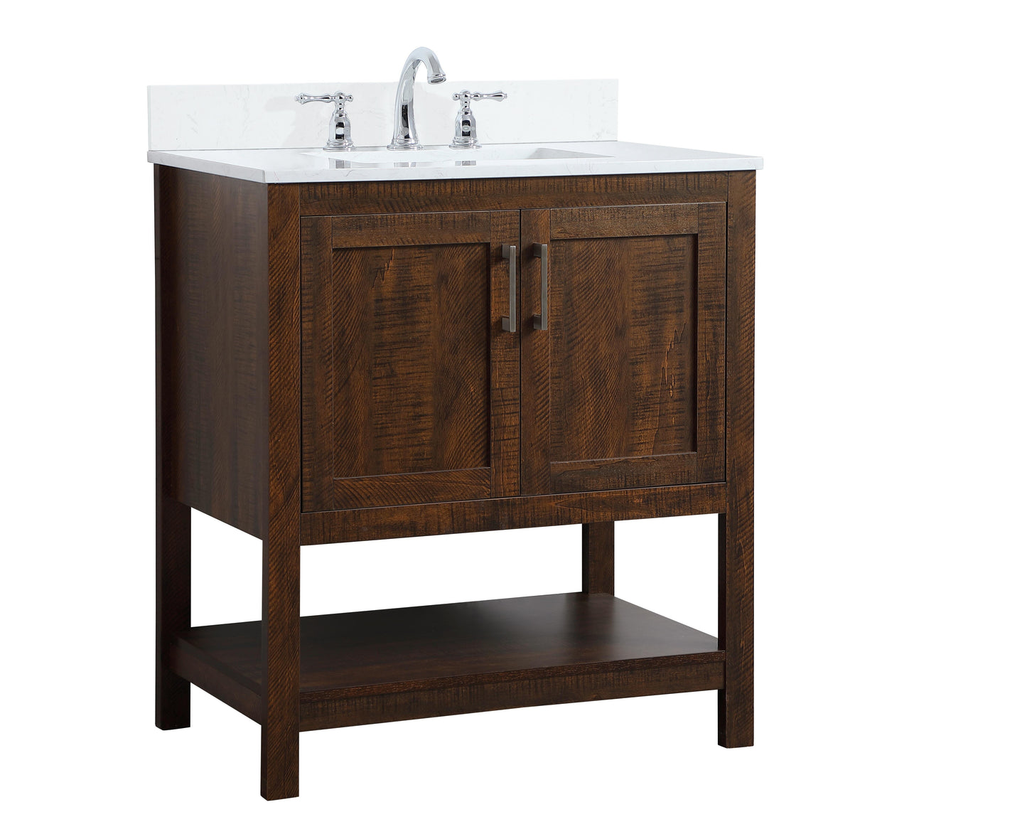 30 inch Single Bathroom Vanity in Espresso with Backsplash - BC1603034EX-BS