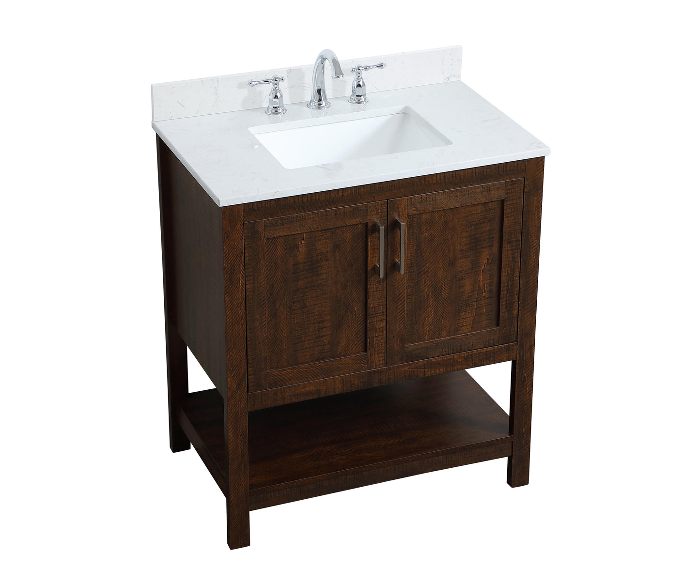 30 inch Single Bathroom Vanity in Espresso with Backsplash - BC1603034EX-BS