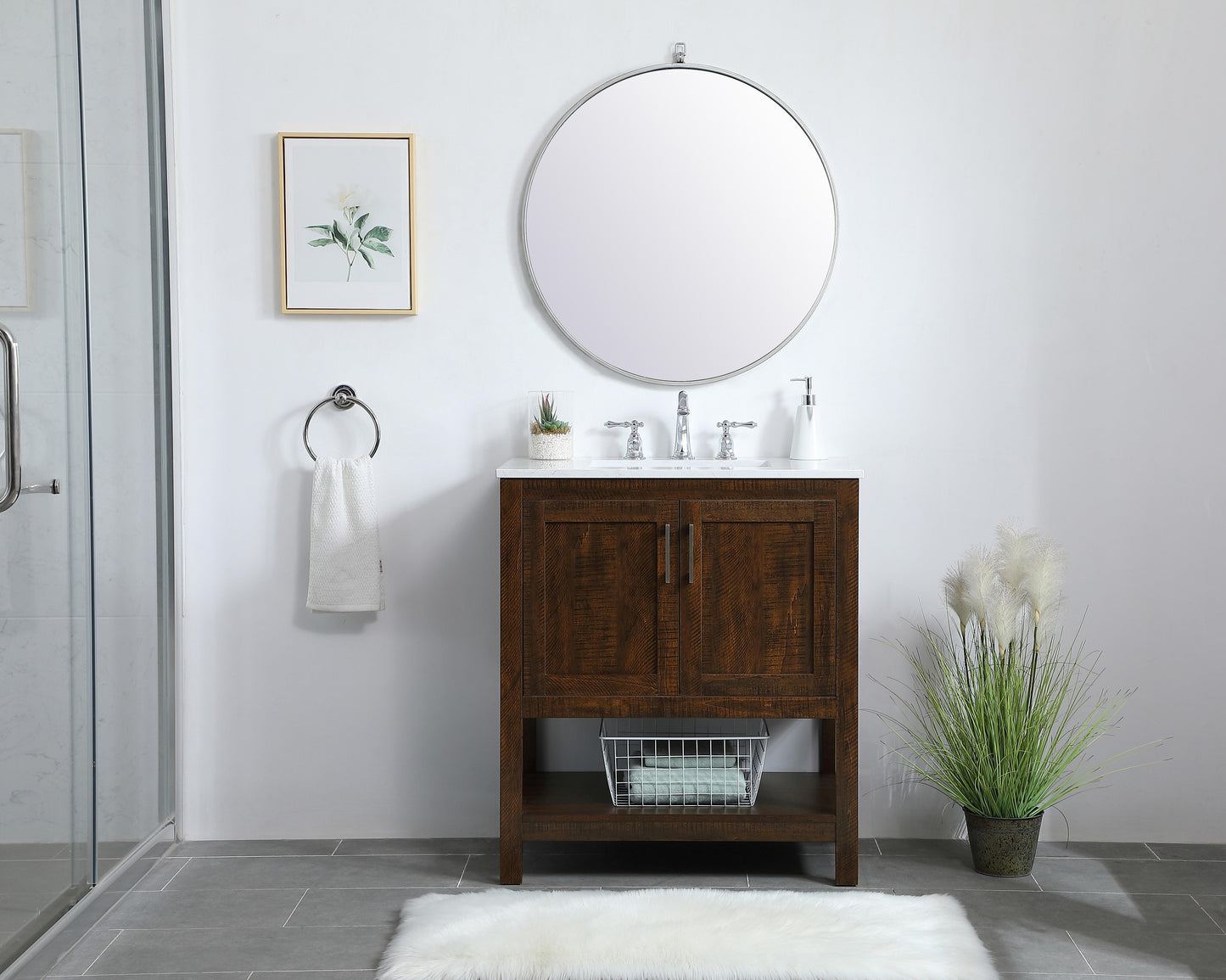 30 inch Single Bathroom Vanity in Espresso - BC1603034EX