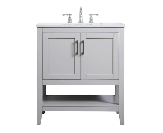 30 inch Single Bathroom Vanity in Grey - BC1603034GR