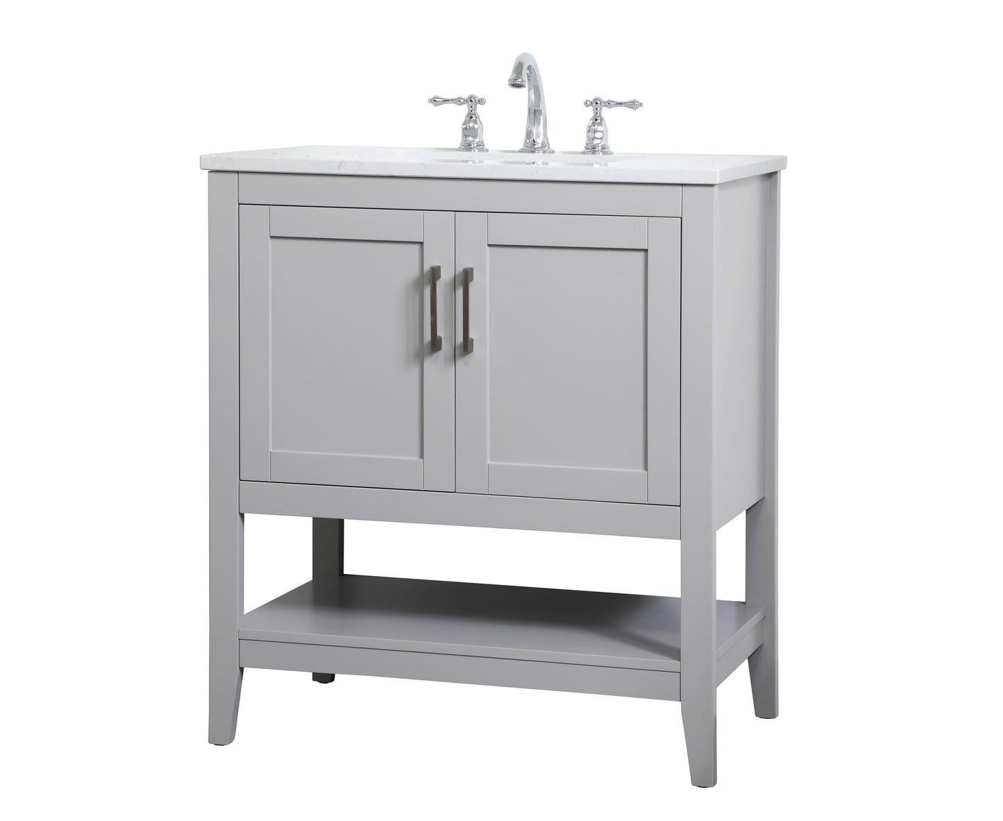 30 inch Single Bathroom Vanity in Grey - BC1603034GR