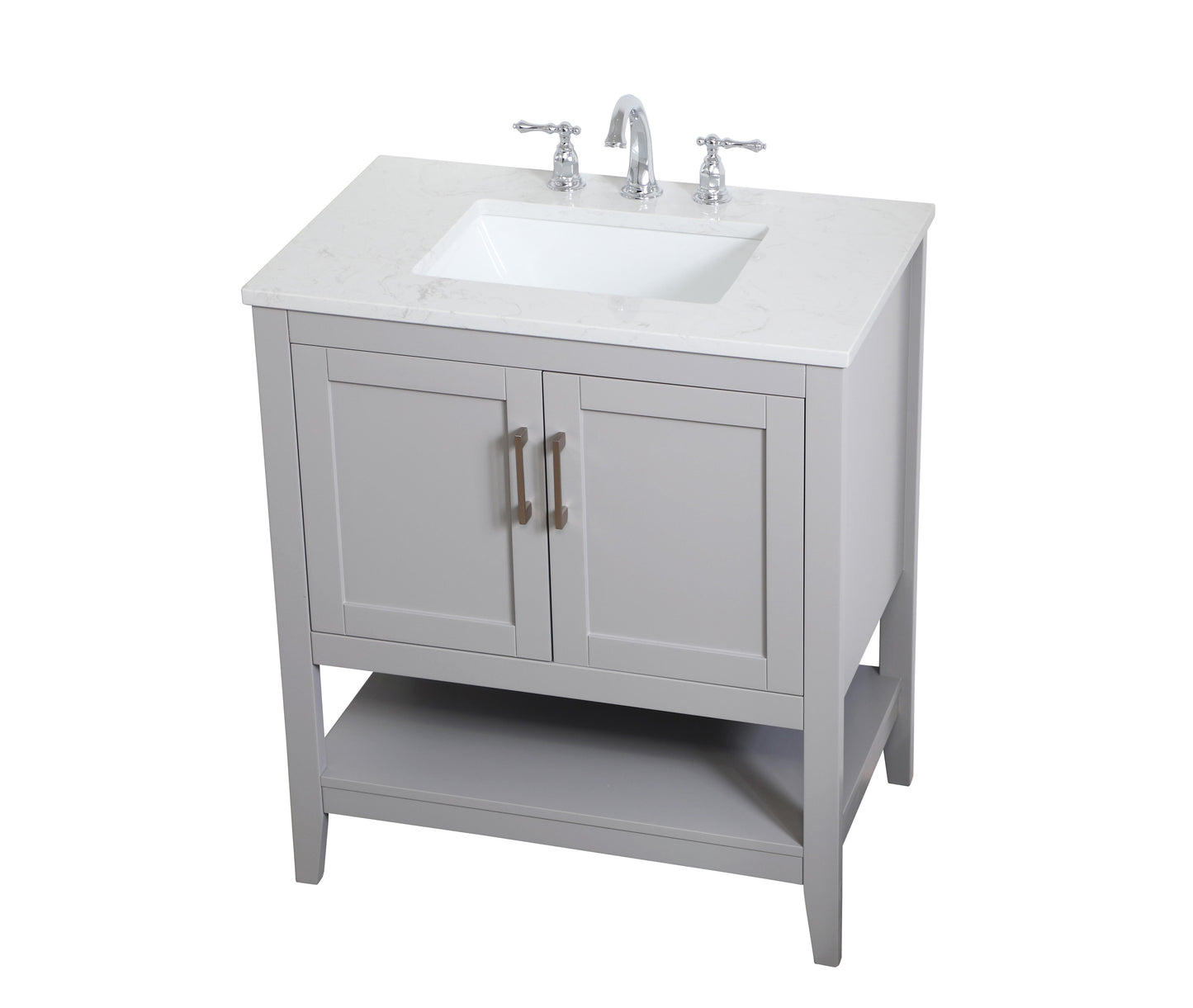 30 inch Single Bathroom Vanity in Grey - BC1603034GR