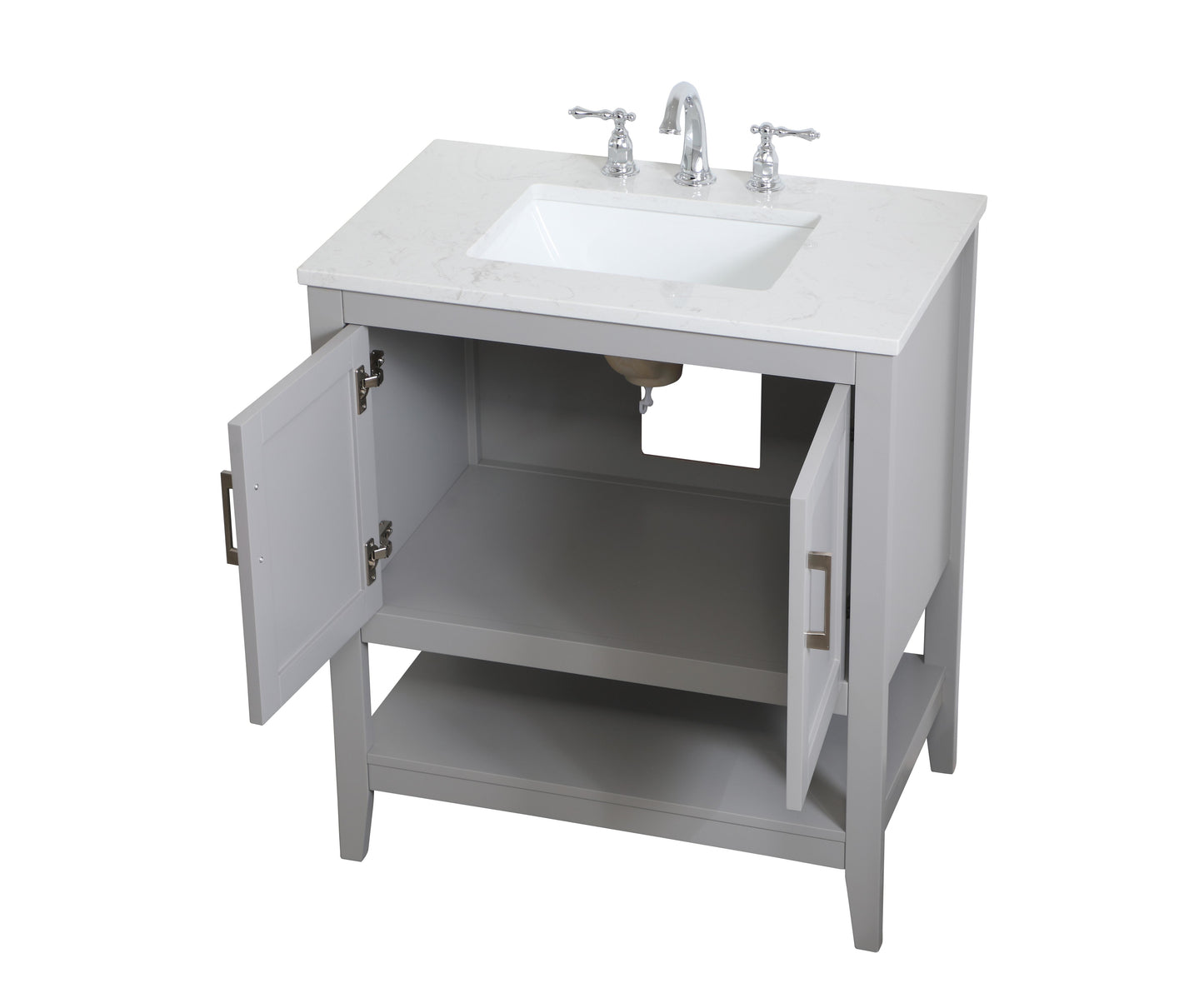 30 inch Single Bathroom Vanity in Grey - BC1603034GR