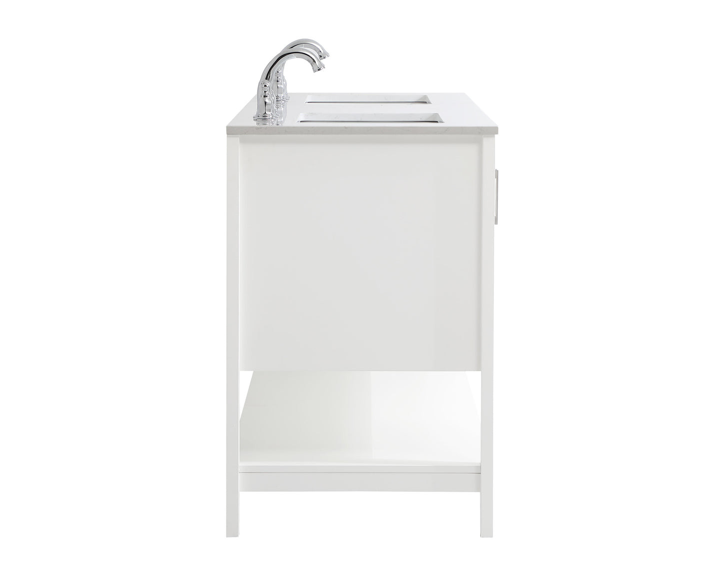 60 inch Double Bathroom Vanity in White - BC160D6034WH