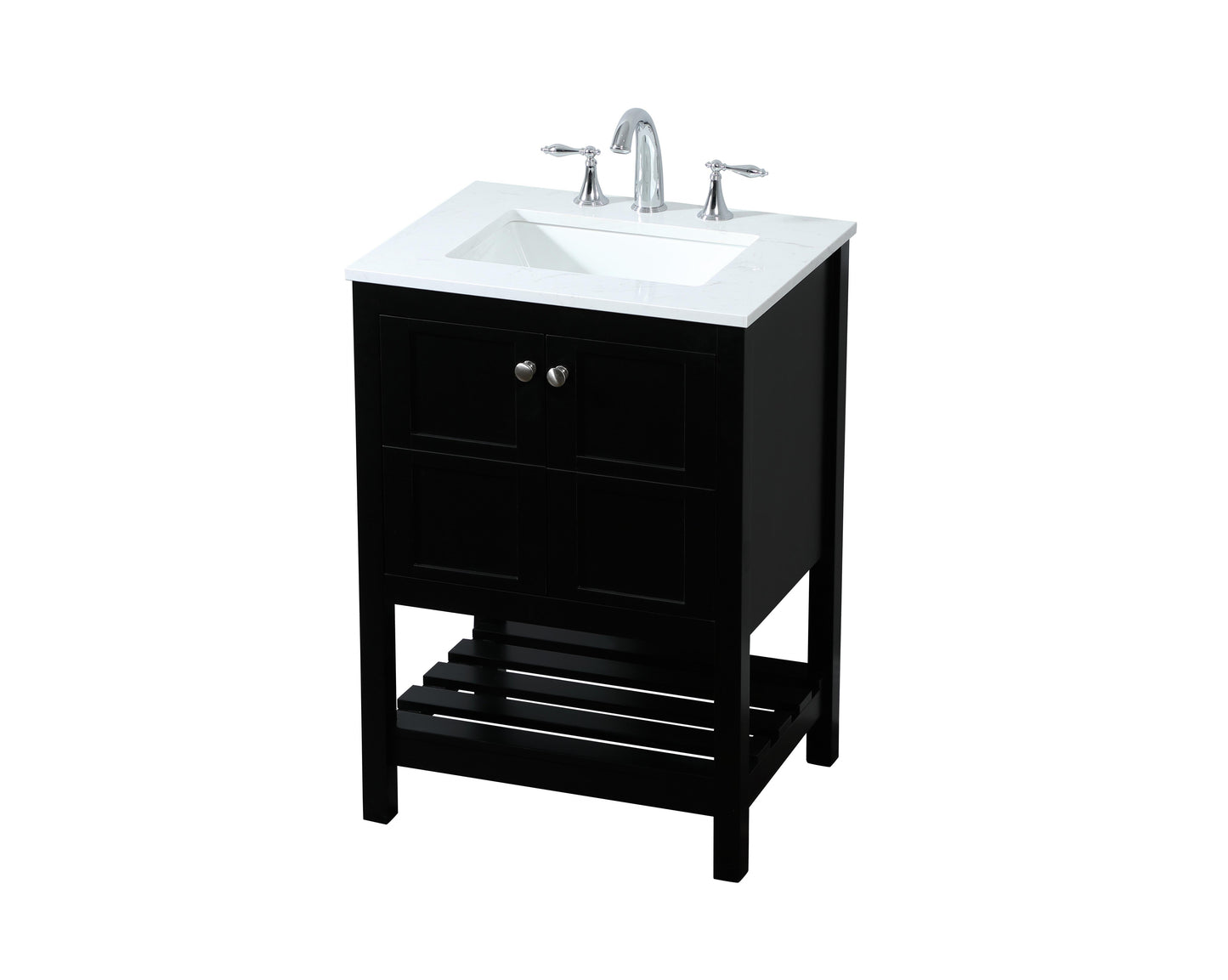 24 inch Single Bathroom Vanity in Black - BC1702434BK