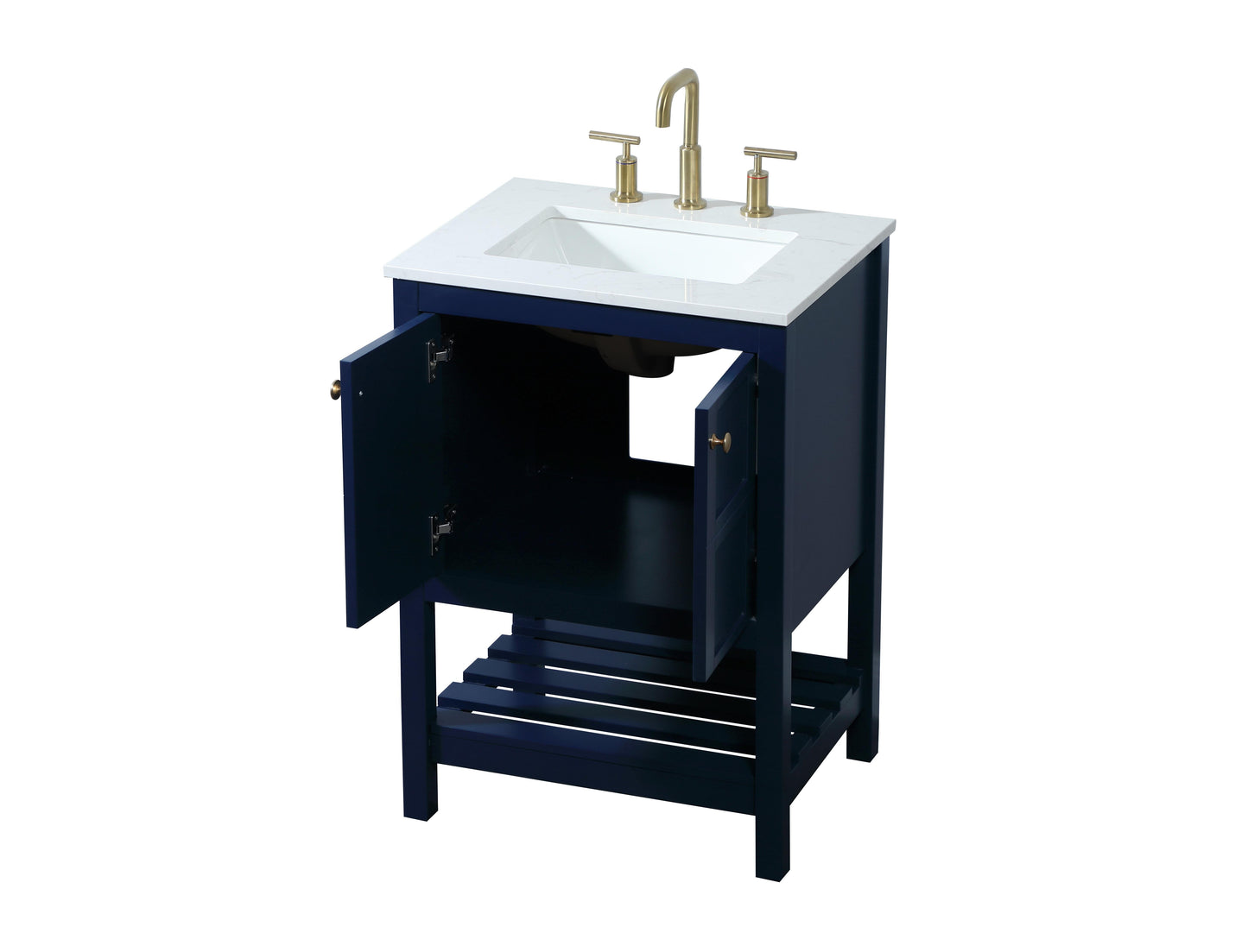 24 inch Single Bathroom Vanity in Blue - BC1702434BL