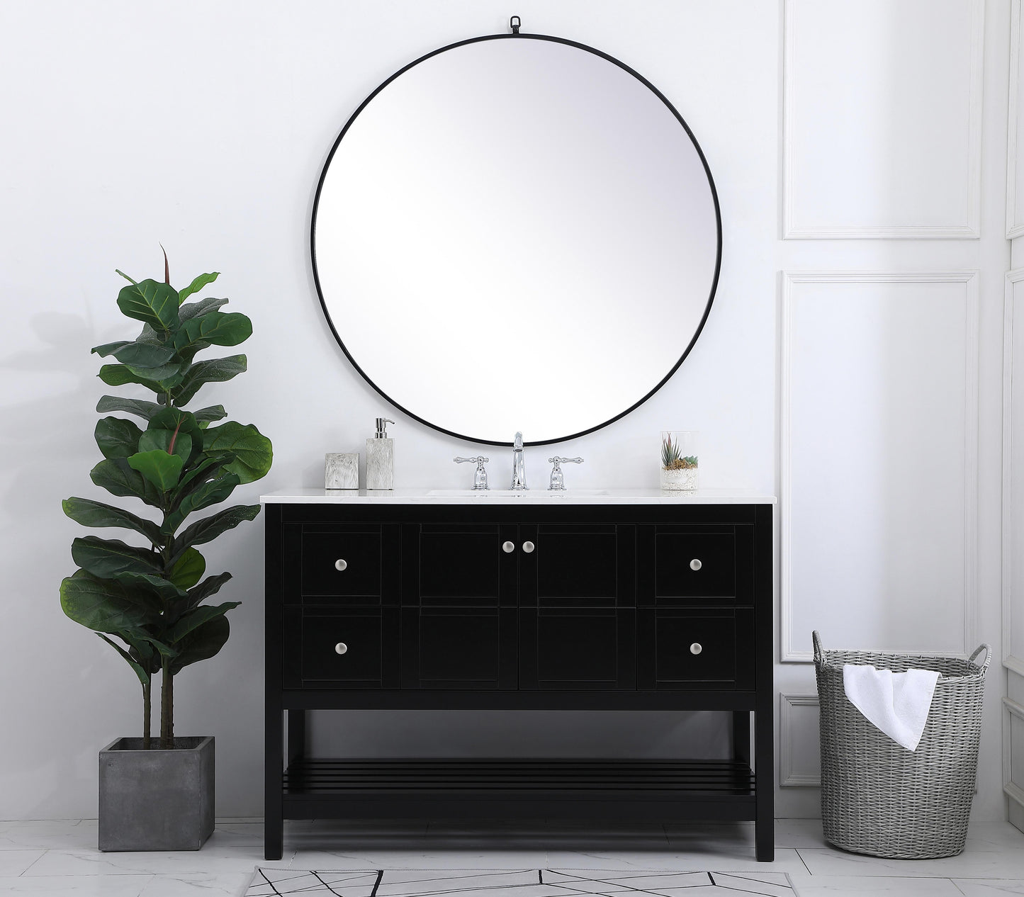 48 inch Single Bathroom Vanity in Black - BC1704834BK