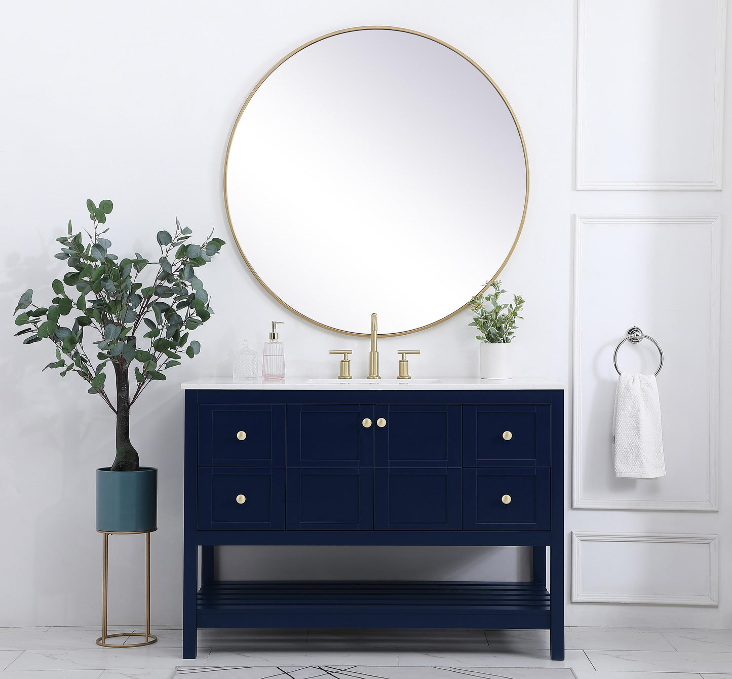 48 inch Single Bathroom Vanity in Blue - BC1704834BL