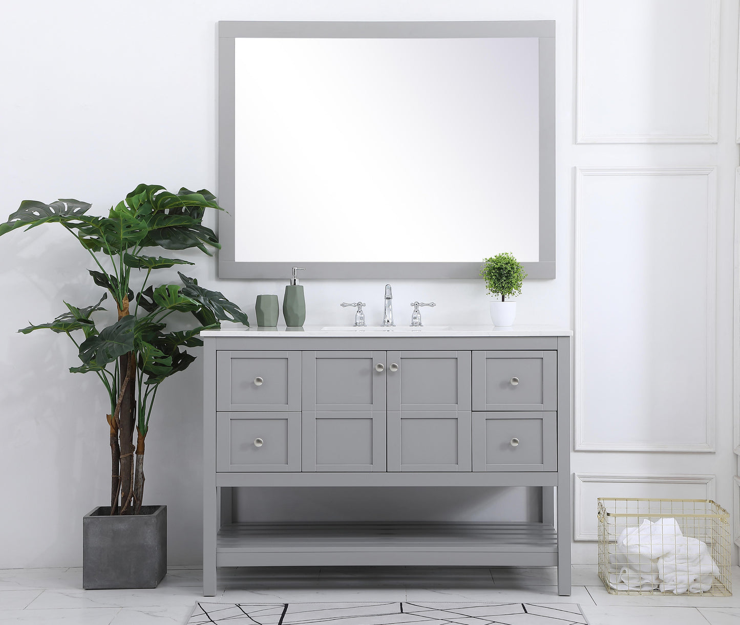 48 inch Single Bathroom Vanity in Gray - BC1704834GR