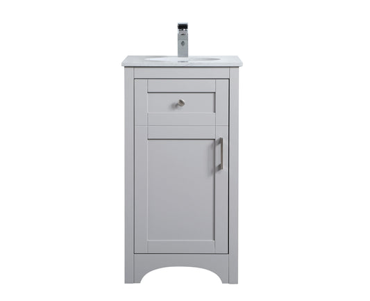 18 inch Single Bathroom Vanity in Grey - BC1801834GR