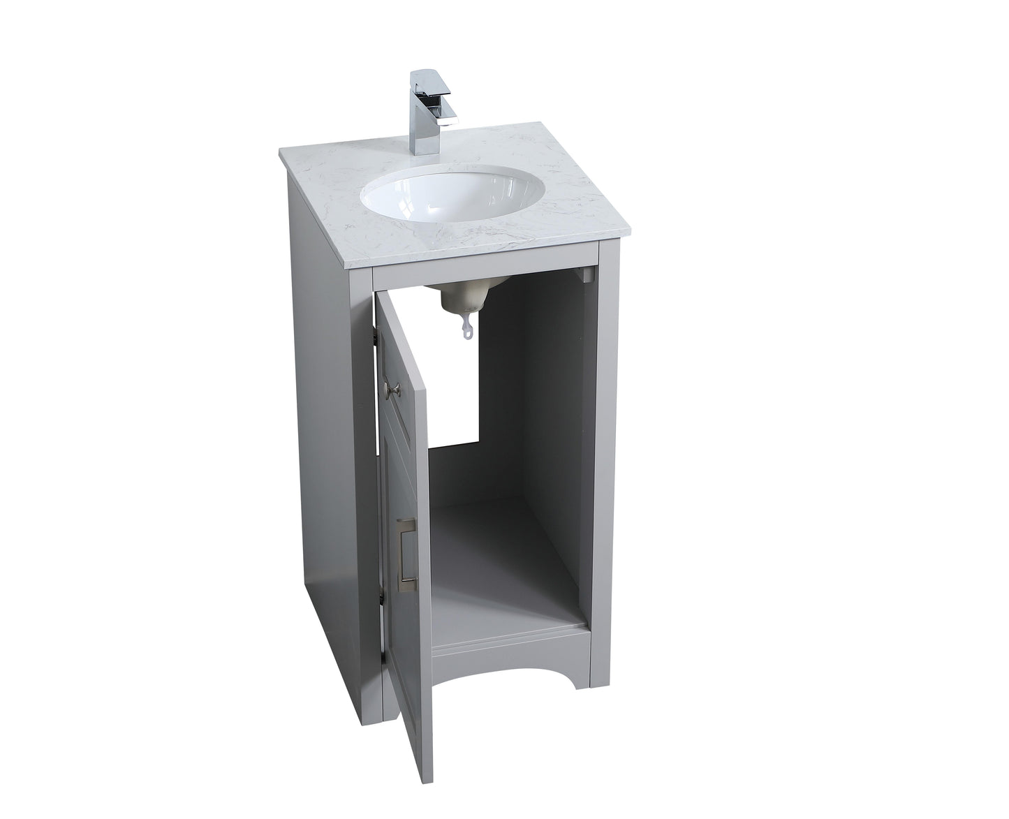 18 inch Single Bathroom Vanity in Grey - BC1801834GR