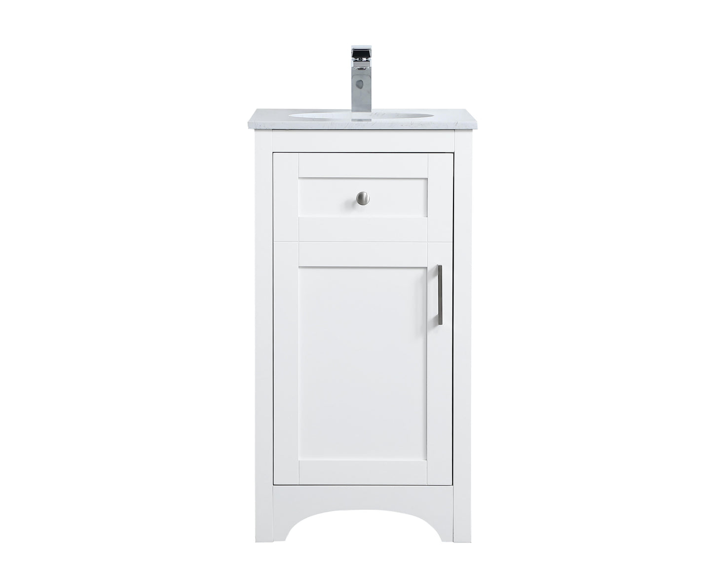 18 inch Single Bathroom Vanity in White - BC1801834WH