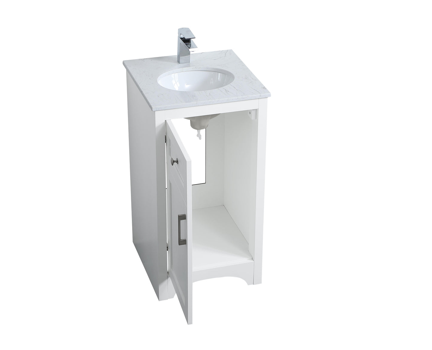 18 inch Single Bathroom Vanity in White - BC1801834WH