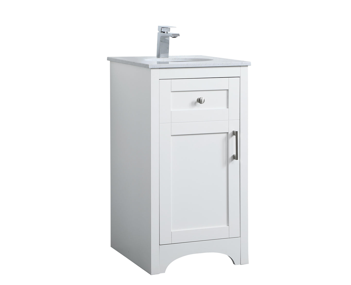 18 inch Single Bathroom Vanity in White - BC1801834WH