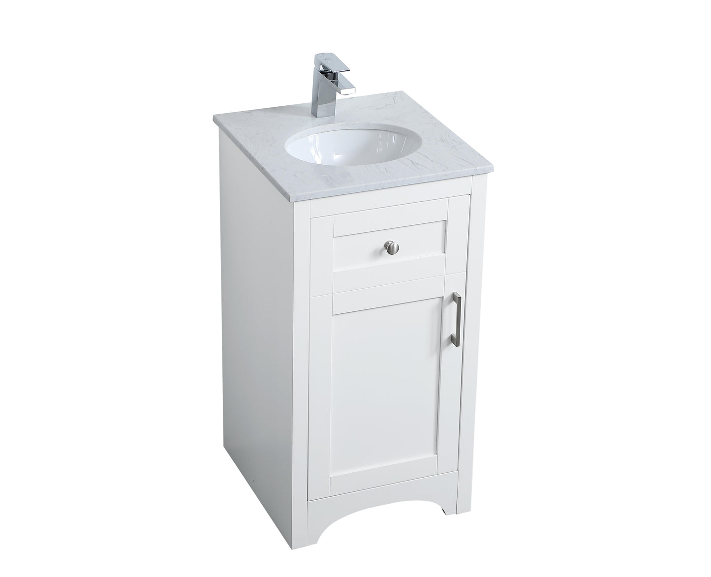 18 inch Single Bathroom Vanity in White - BC1801834WH