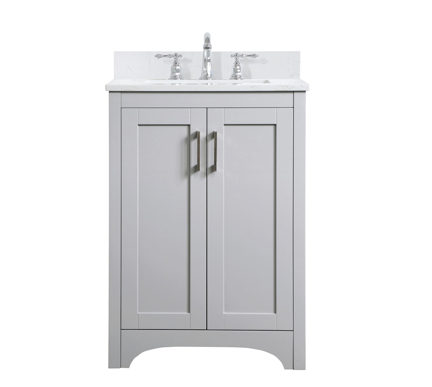 24 inch Single Bathroom Vanity in Grey - BC1802434GR