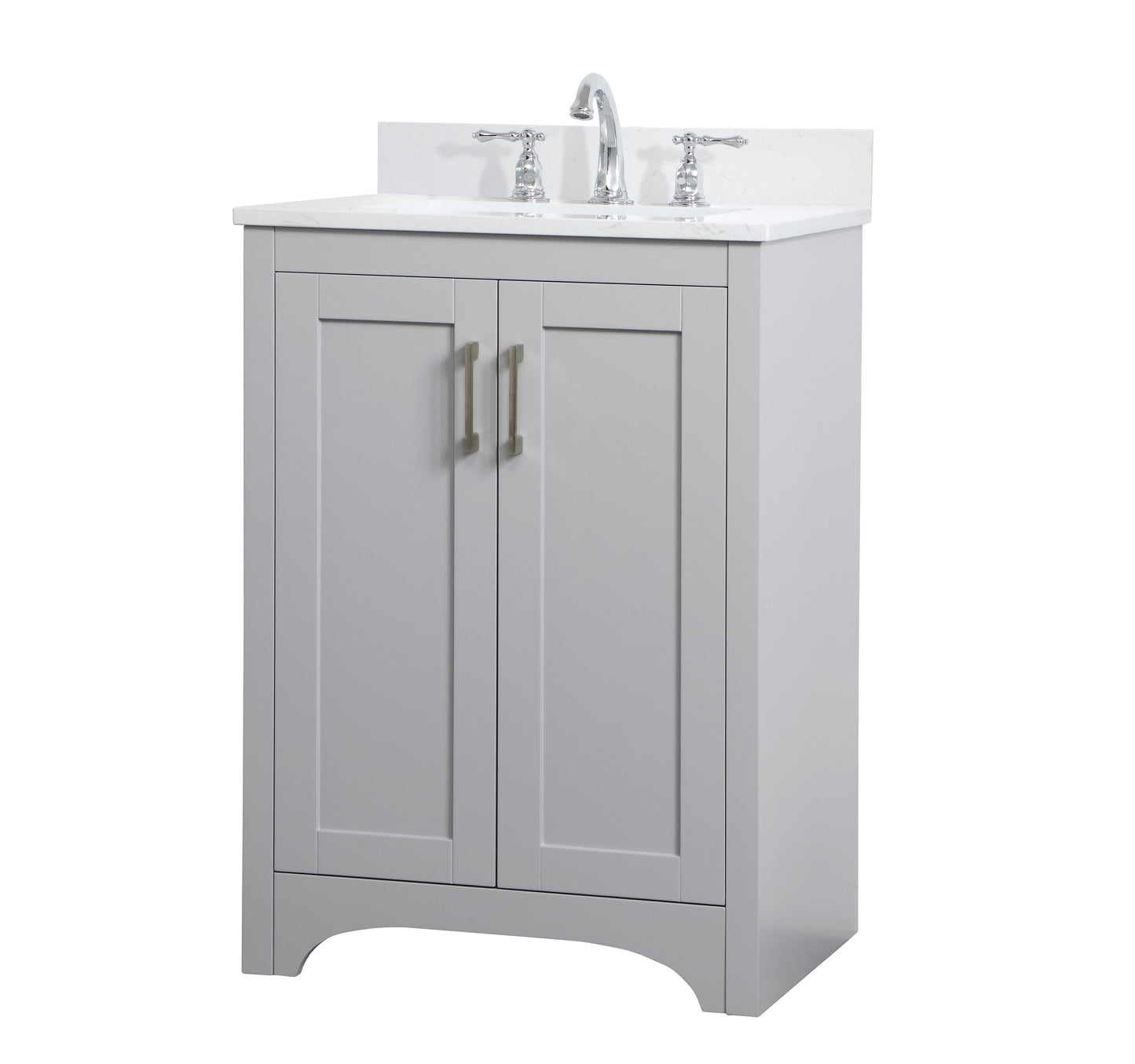 24 inch Single Bathroom Vanity in Grey - BC1802434GR