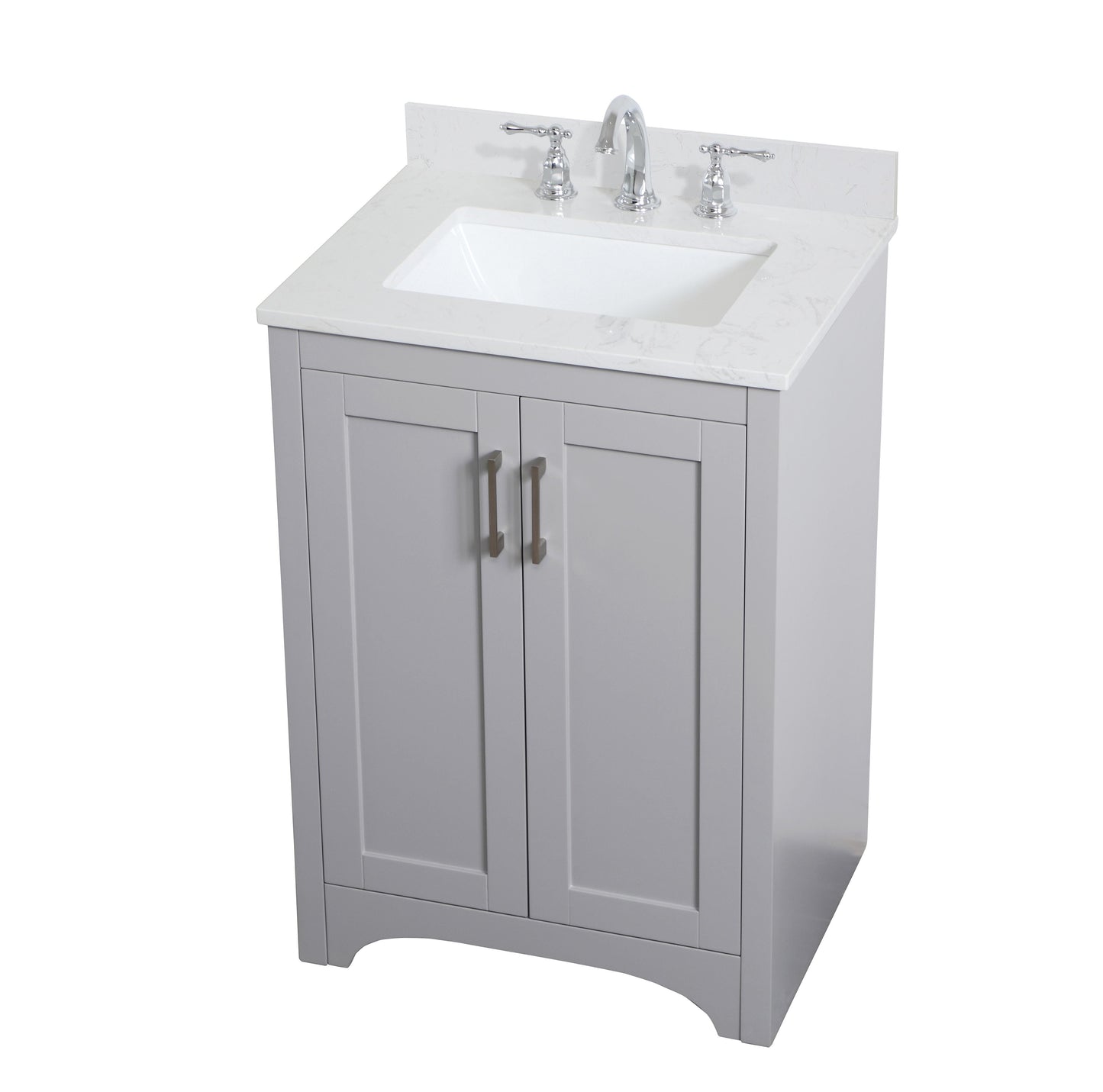 24 inch Single Bathroom Vanity in Grey - BC1802434GR