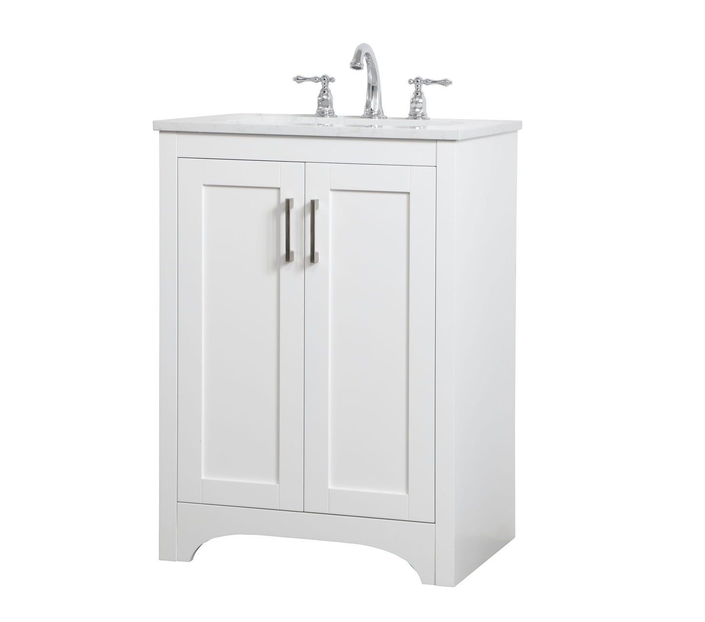 24 inch Single Bathroom Vanity in White - BC1802434WH