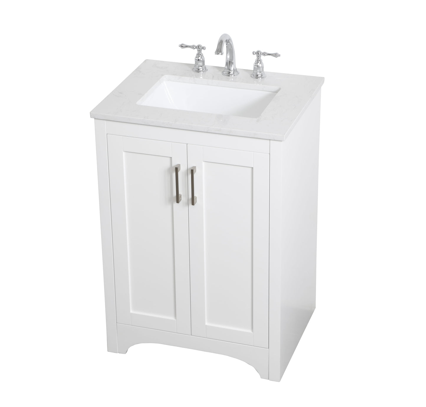 24 inch Single Bathroom Vanity in White - BC1802434WH