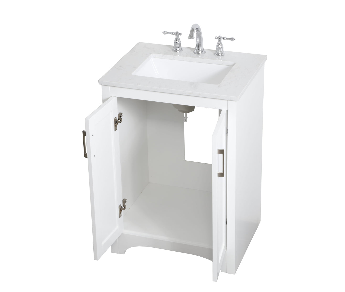 24 inch Single Bathroom Vanity in White - BC1802434WH