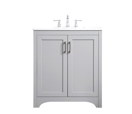 30 inch Single Bathroom Vanity in Grey - BC1803034GR