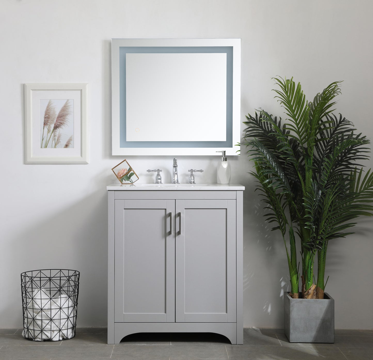 30 inch Single Bathroom Vanity in Grey - BC1803034GR