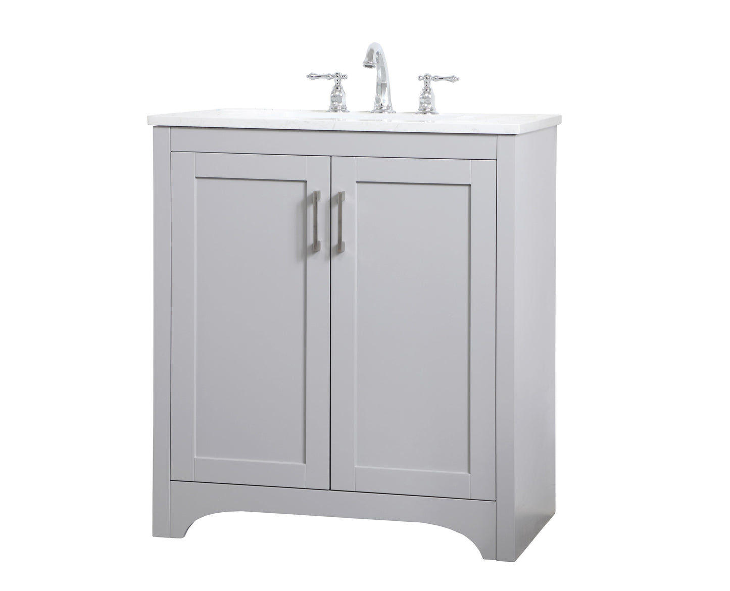 30 inch Single Bathroom Vanity in Grey - BC1803034GR