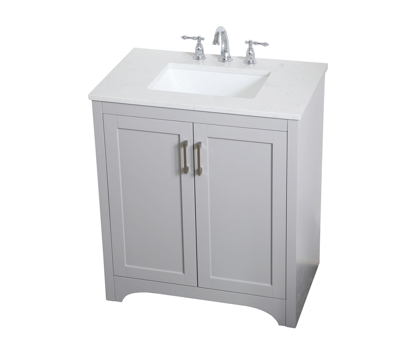 30 inch Single Bathroom Vanity in Grey - BC1803034GR