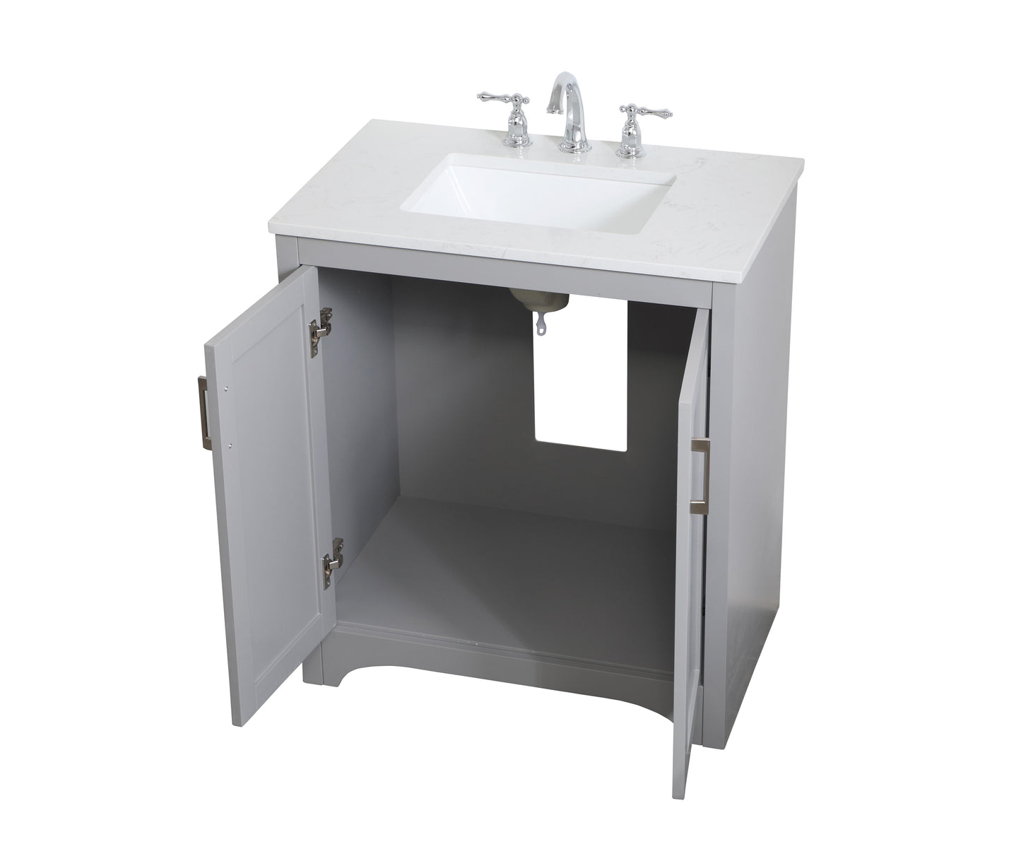 30 inch Single Bathroom Vanity in Grey - BC1803034GR