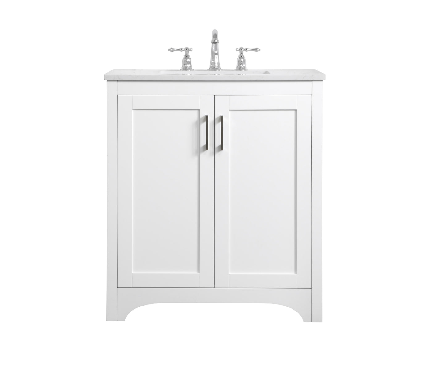 30 inch Single Bathroom Vanity in White - BC1803034WH