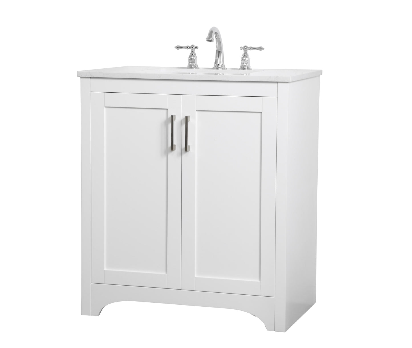 30 inch Single Bathroom Vanity in White - BC1803034WH