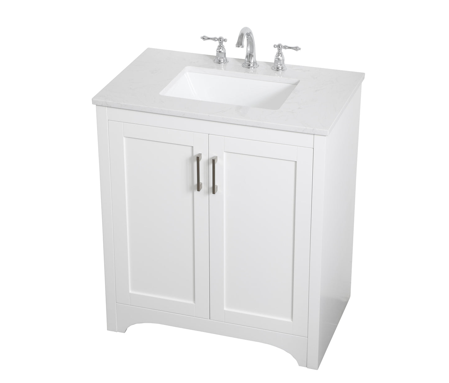 30 inch Single Bathroom Vanity in White - BC1803034WH