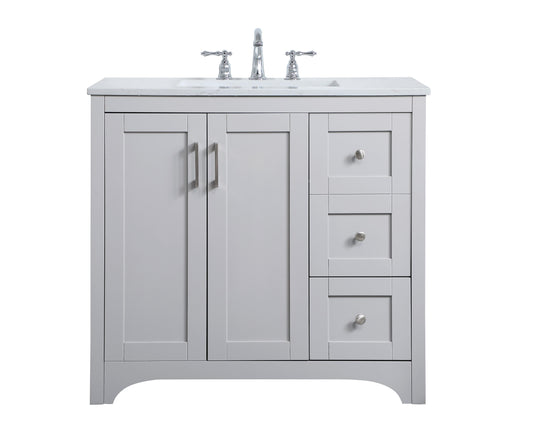 36 inch Single Bathroom Vanity in Grey - BC1803634GR