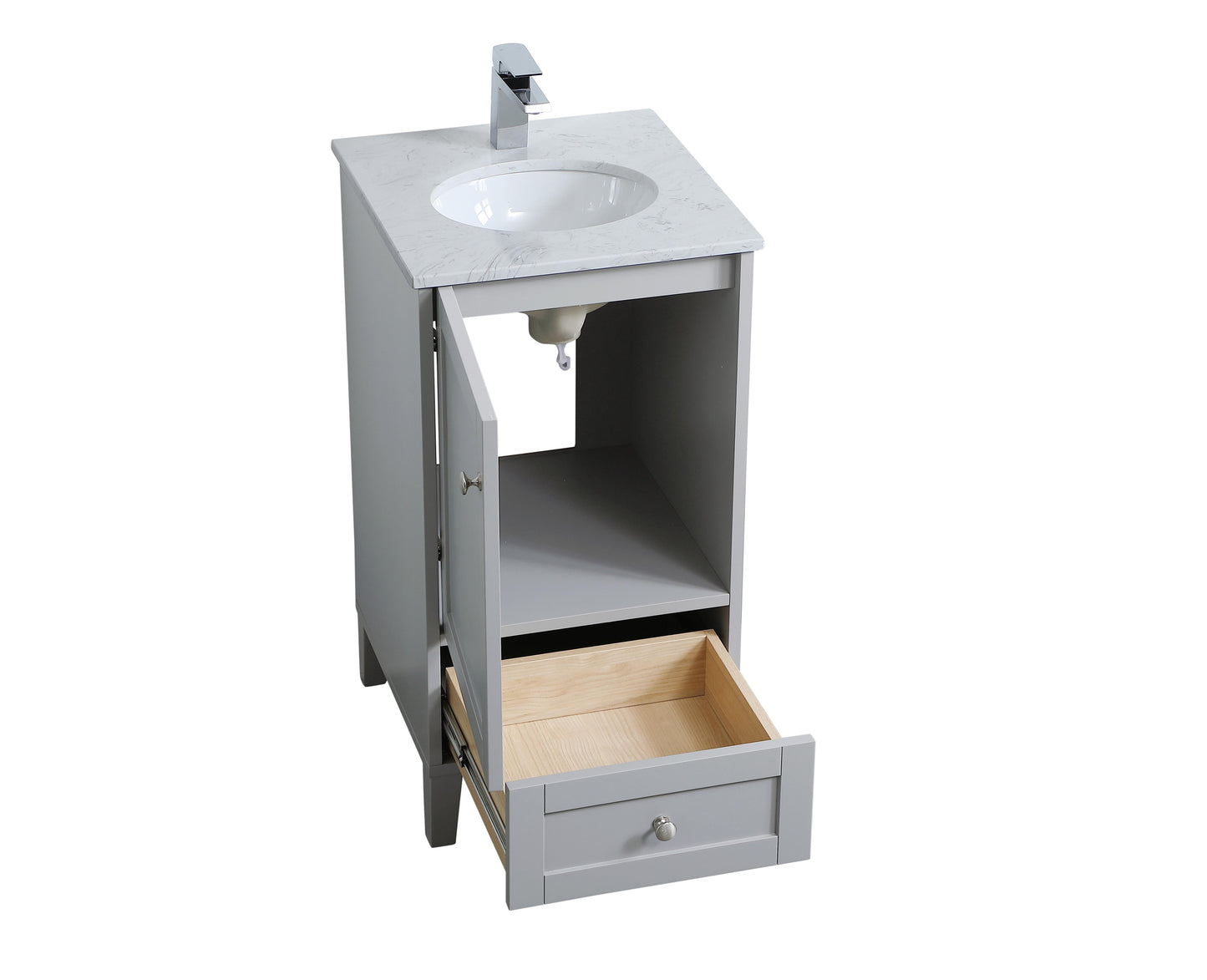 18 inch Single Bathroom Vanity in Grey - BC1901834GR